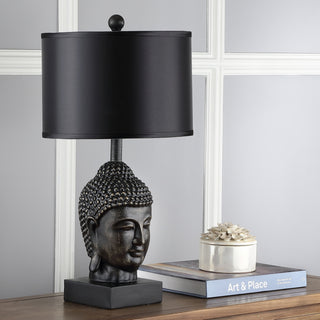 Safavieh Golden 25-Inch H Buddha Table Lamp Black/Grey 