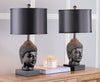 Safavieh Golden 25-Inch H Buddha Table Lamp Black/Grey 