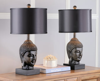 Safavieh Golden 25-Inch H Buddha Table Lamp Black/Grey 