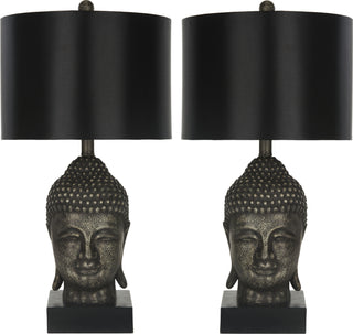 Safavieh Golden 25-Inch H Buddha Table Lamp Black/Grey 