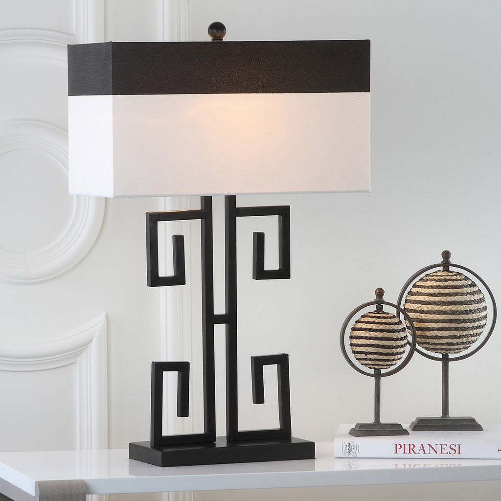Safavieh Greek 28-Inch H Key Table Lamp Black Mirror main image