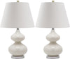 Safavieh Eva 24-Inch H Double Gourd Glass Lamp White 
