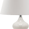 Safavieh Eva 24-Inch H Double Gourd Glass Lamp White 