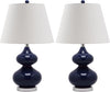 Safavieh Eva 24-Inch H Double Gourd Glass Lamp Navy 