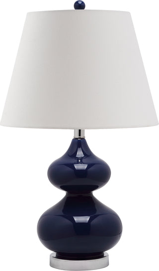 Safavieh Eva 24-Inch H Double Gourd Glass Lamp Navy 