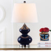 Safavieh Eva 24-Inch H Double Gourd Glass Lamp Navy 