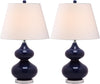 Safavieh Eva 24-Inch H Double Gourd Glass Lamp Navy 