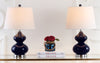Safavieh Eva 24-Inch H Double Gourd Glass Lamp Navy 