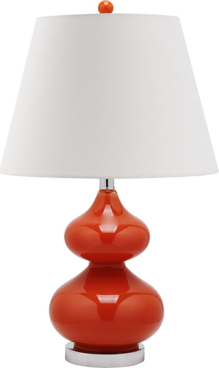 Safavieh Eva 24-Inch H Double Gourd Glass Lamp Blood Orange Mirror 