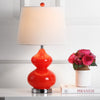 Safavieh Eva 24-Inch H Double Gourd Glass Lamp Blood Orange Mirror 