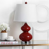Safavieh Eva 24-Inch H Double Gourd Glass Lamp Red Mirror 