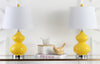 Safavieh Eva 24-Inch H Double Gourd Glass Lamp Yellow Mirror 