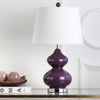 Safavieh Eva 24-Inch H Double Gourd Glass Lamp Dark Purple Mirror 