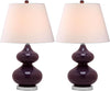 Safavieh Eva 24-Inch H Double Gourd Glass Lamp Dark Purple Mirror 
