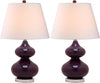 Safavieh Eva 24-Inch H Double Gourd Glass Lamp Dark Purple Mirror 