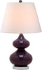Safavieh Eva 24-Inch H Double Gourd Glass Lamp Dark Purple Mirror main image