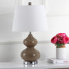 Safavieh Eva 24-Inch H Double Gourd Glass Lamp Taupe 