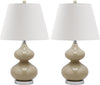 Safavieh Eva 24-Inch H Double Gourd Glass Lamp Taupe 