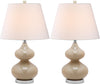 Safavieh Eva 24-Inch H Double Gourd Glass Lamp Taupe 