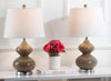 Safavieh Eva 24-Inch H Double Gourd Glass Lamp Taupe 