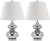 Safavieh Eva 24-Inch H Double Gourd Glass Lamp Silver Mirror 