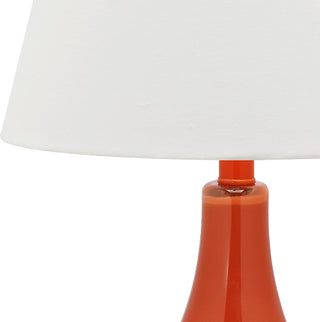 Safavieh Amy 24-Inch H Gourd Glass Lamp Blood Orange 