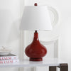 Safavieh Amy 24-Inch H Gourd Glass Lamp Red Mirror 