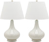 Safavieh Amy 24-Inch H Gourd Glass Lamp Pearl 