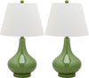 Safavieh Amy 24-Inch H Gourd Glass Lamp Green 