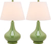 Safavieh Amy 24-Inch H Gourd Glass Lamp Green 