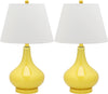 Safavieh Amy 24-Inch H Gourd Glass Lamp Yellow 