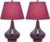 Safavieh Amy 24-Inch H Gourd Glass Lamp Dark Purple 