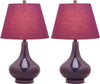 Safavieh Amy 24-Inch H Gourd Glass Lamp Dark Purple 