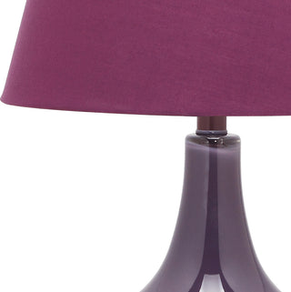 Safavieh Amy 24-Inch H Gourd Glass Lamp Dark Purple 