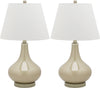 Safavieh Amy 24-Inch H Gourd Glass Lamp Taupe 