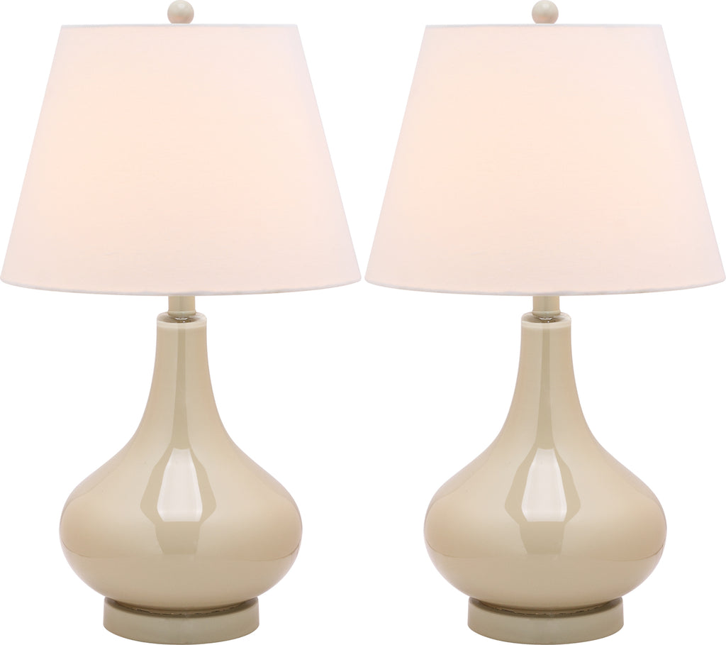 Safavieh Amy 24-Inch H Gourd Glass Lamp Taupe main image