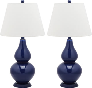 Safavieh Cybil 26-Inch H Double Gourd Lamp Navy 