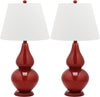 Safavieh Cybil 26-Inch H Double Gourd Lamp Red 