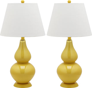 Safavieh Cybil 26-Inch H Double Gourd Lamp Yellow 