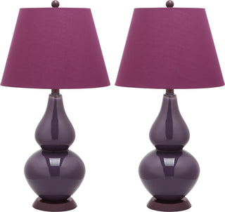 Safavieh Cybil 26-Inch H Double Gourd Lamp Dark Purple 