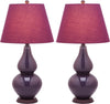 Safavieh Cybil 26-Inch H Double Gourd Lamp Dark Purple 
