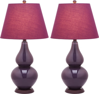 Safavieh Cybil 26-Inch H Double Gourd Lamp Dark Purple 