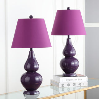 Safavieh Cybil 26-Inch H Double Gourd Lamp Dark Purple 