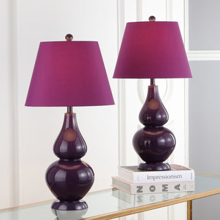 Safavieh Cybil 26-Inch H Double Gourd Lamp Dark Purple 