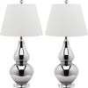 Safavieh Cybil 26-Inch H Double Gourd Lamp (SET Of 2) Silver Mirror 