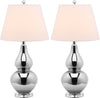 Safavieh Cybil 26-Inch H Double Gourd Lamp (SET Of 2) Silver Mirror 