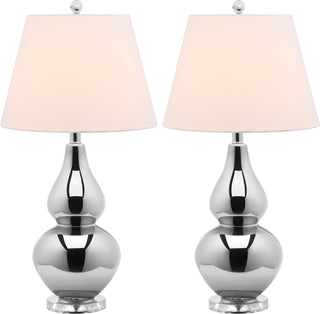 Safavieh Cybil 26-Inch H Double Gourd Lamp (SET Of 2) Silver Mirror 