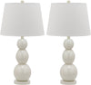 Safavieh Jayne 265-Inch H Three Sphere Glass Lamp White 