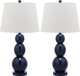 Safavieh Jayne 265-Inch H Three Sphere Glass Lamp Navy 