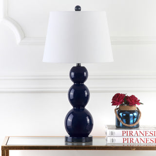 Safavieh Jayne 265-Inch H Three Sphere Glass Lamp Navy 